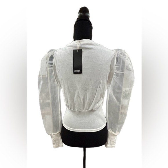 🔥NWT! NASTY GAL “SHEAR COMES OUR GIRL” WHITE CROPPED KNIT SWEATER! 🔥 - Picture 3 of 15